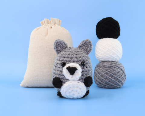 Earl The Grey Wolf Crochet Kit