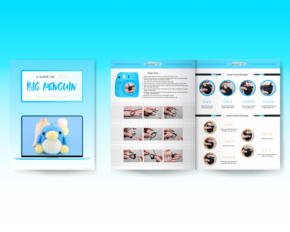 Big Penguin Crochet Kit & Pattern