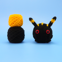 Black Cat Ball Crochet Kit & Pattern