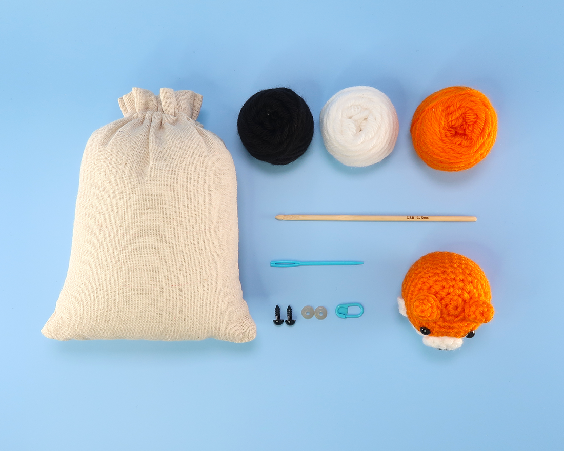 Corgi Dog Crochet Kit & Pattern