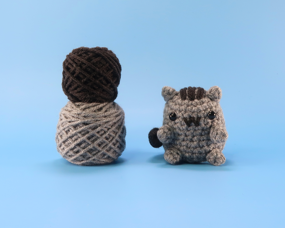 Grey Cat Crochet Kit & Pattern