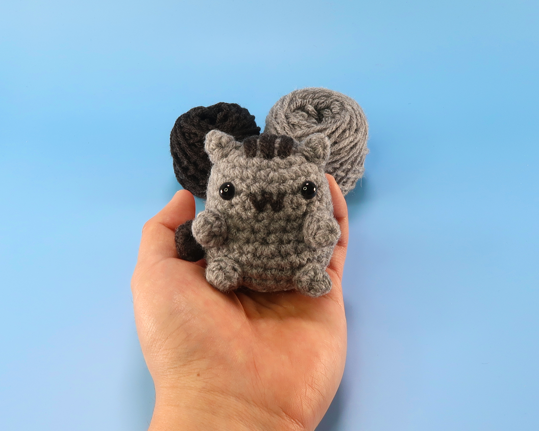 Grey Cat Crochet Kit & Pattern