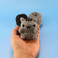 Grey Cat Crochet Kit & Pattern