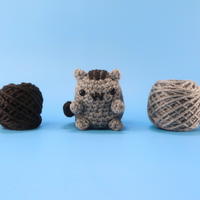 Grey Cat Crochet Kit & Pattern