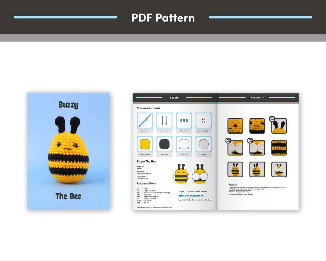 Buzzy The Bee Crochet Pattern & Video