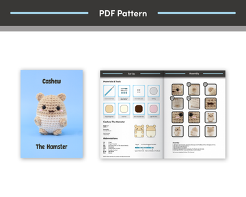Cashew The Hamster Crochet Pattern & Video