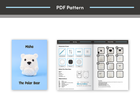 Misha The Polar Bear Crochet Pattern & Video