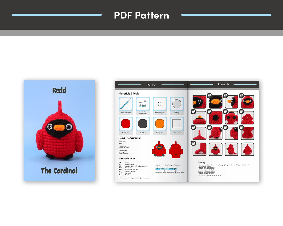 Redd The Cardinal Crochet Kit