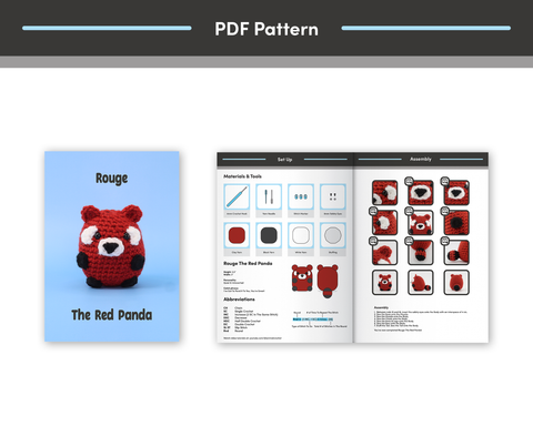Rouge The Red Panda Crochet Pattern & Video