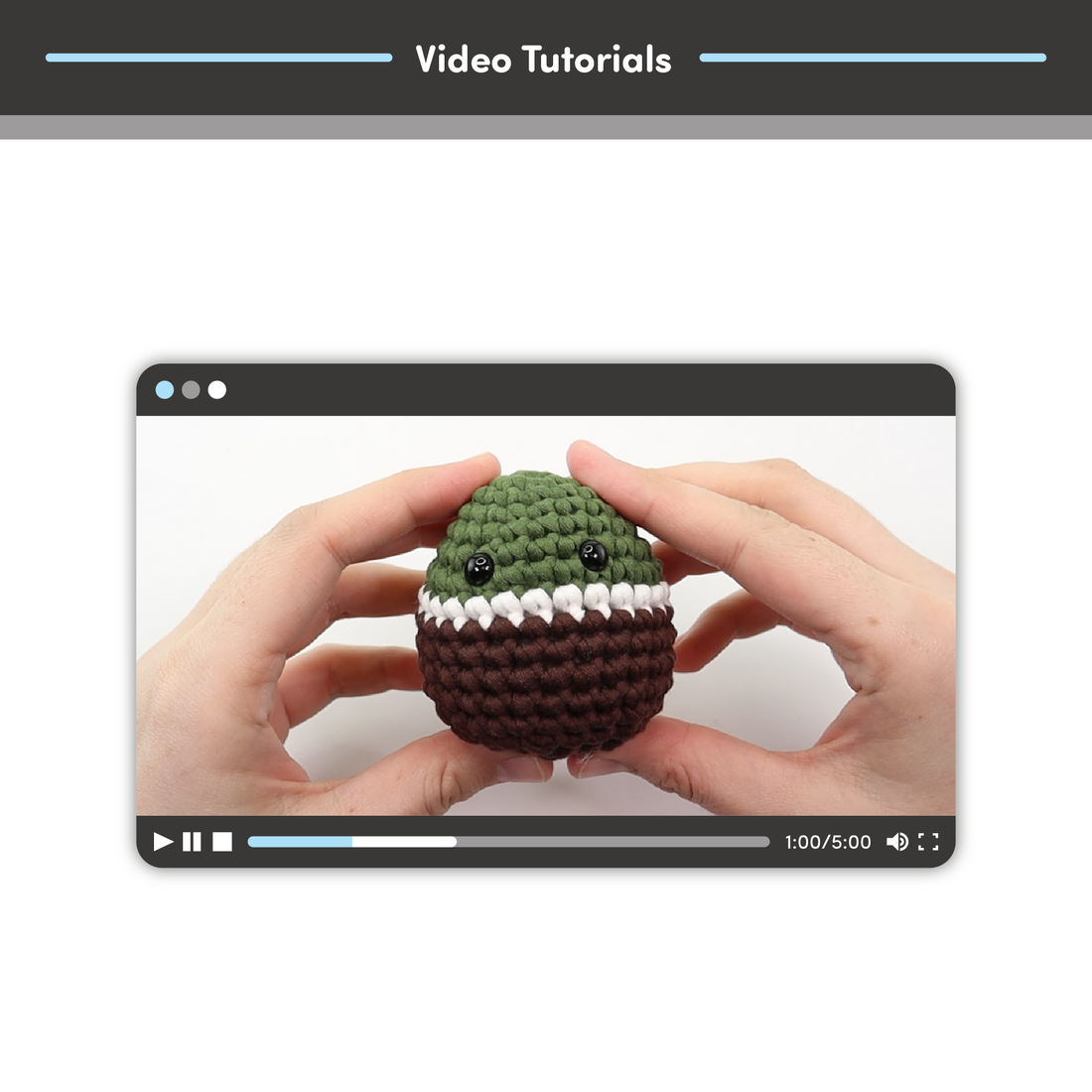 The Paddle Trio Crochet Kit