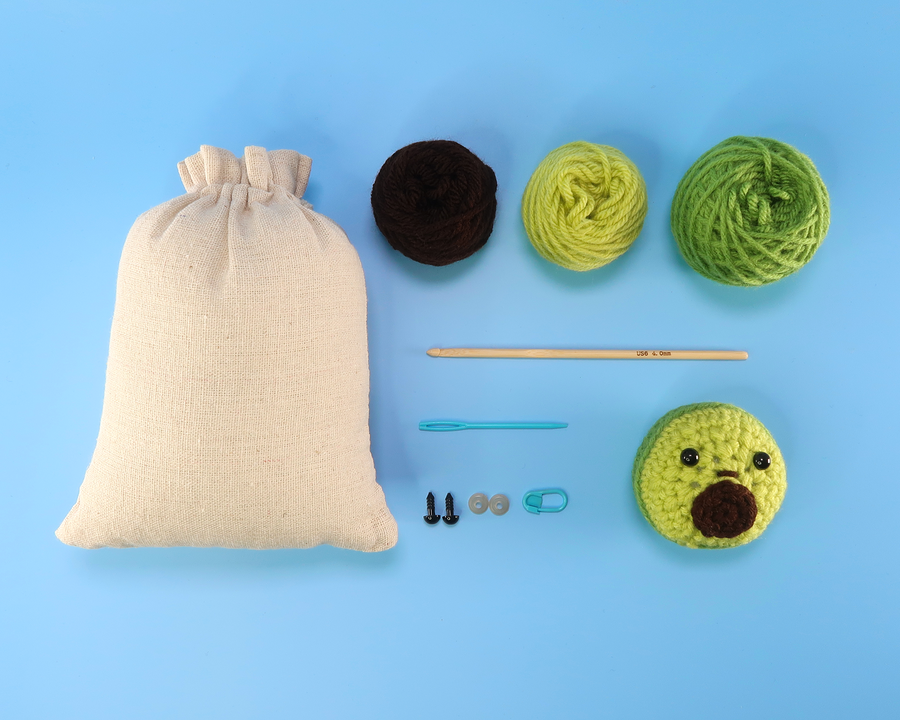 Avocado Crochet Kit & Pattern