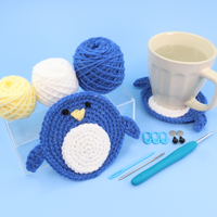 Pudgy The Penguin Coaster Crochet Kit