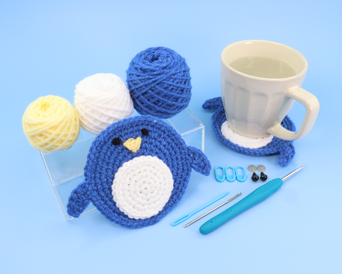Pudgy The Penguin Coaster Crochet Kit