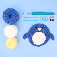 Pudgy The Penguin Coaster Crochet Kit