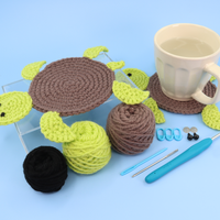 Shelldon The Turtle Coaster Crochet Kit