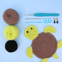 Shelldon The Turtle Coaster Crochet Kit