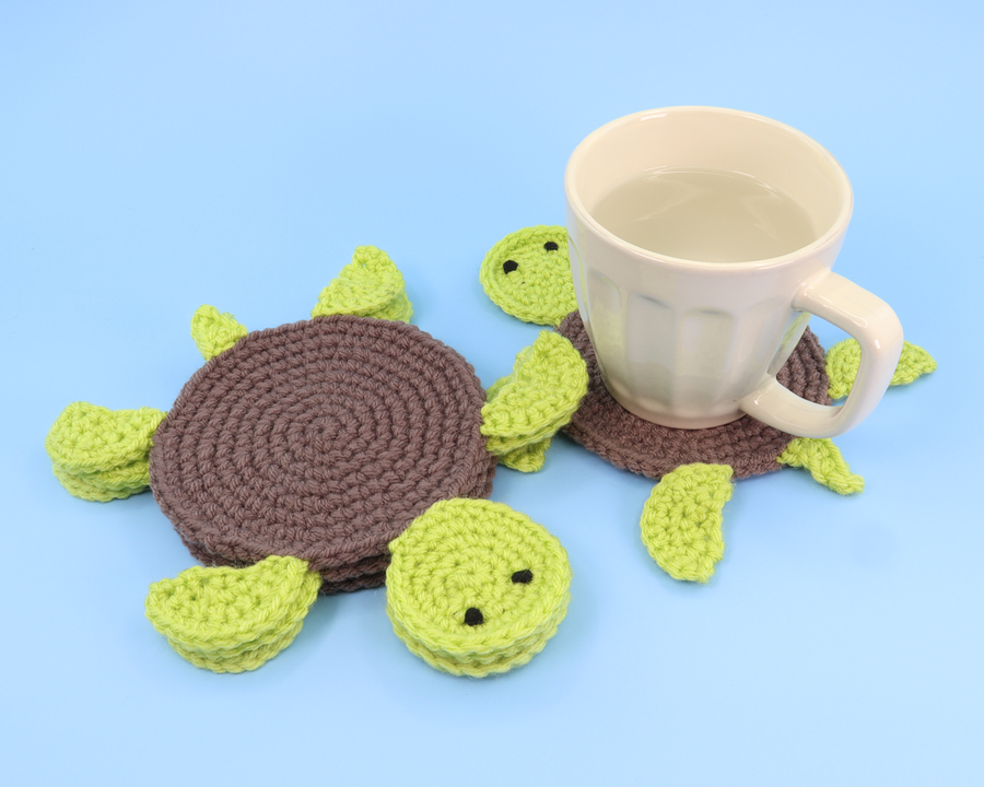 Shelldon The Turtle Coaster Crochet Kit