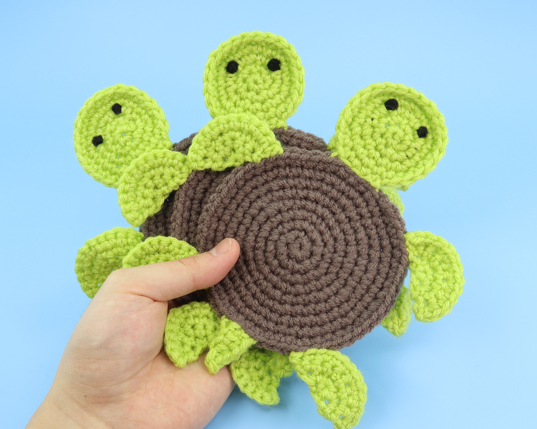 Shelldon The Turtle Coaster Crochet Kit