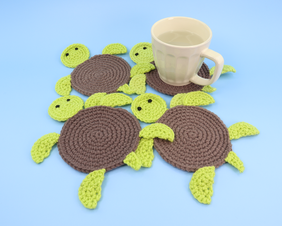 Shelldon The Turtle Coaster Crochet Kit