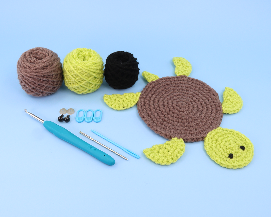 Shelldon The Turtle Coaster Crochet Kit