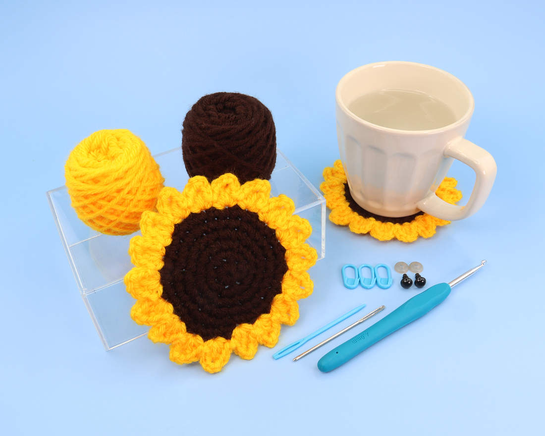 Sunflower Coaster Crochet Kit