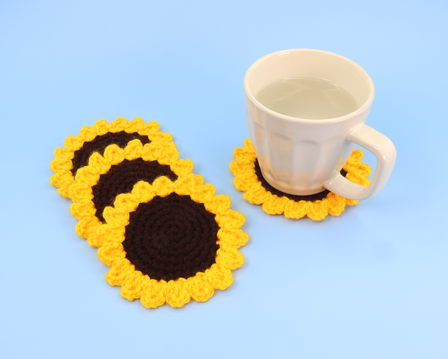 Sunflower Coaster Crochet Kit