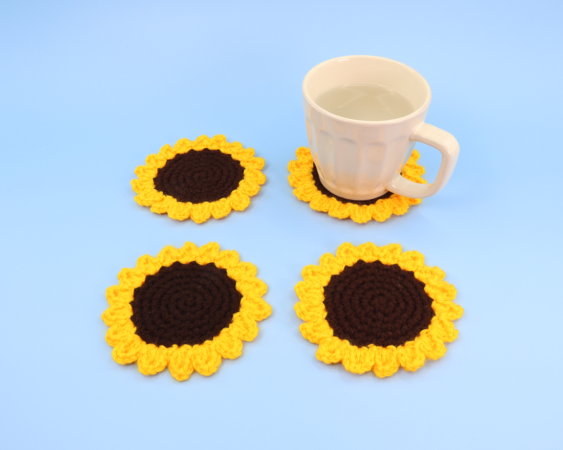 Sunflower Coaster Crochet Kit