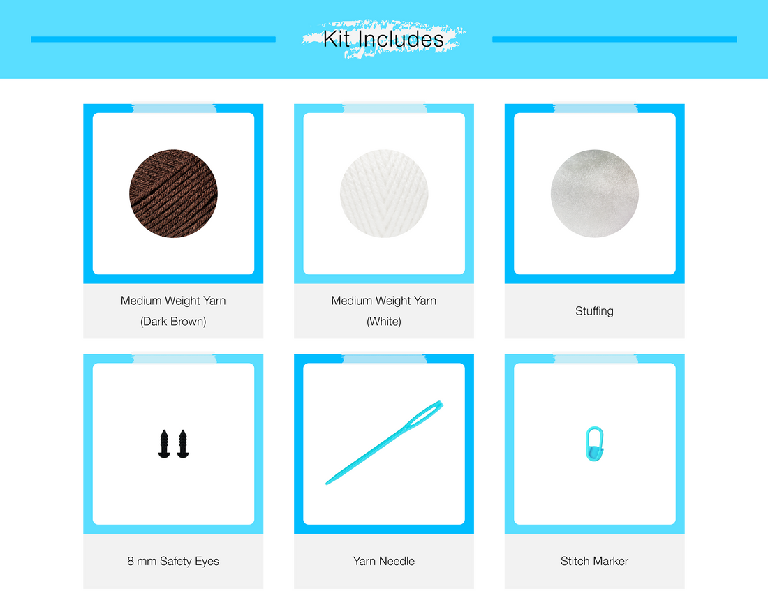 Brown Bear Crochet Kit & Pattern