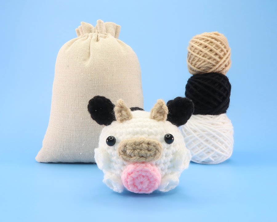 Cow Ball Crochet Kit & Pattern