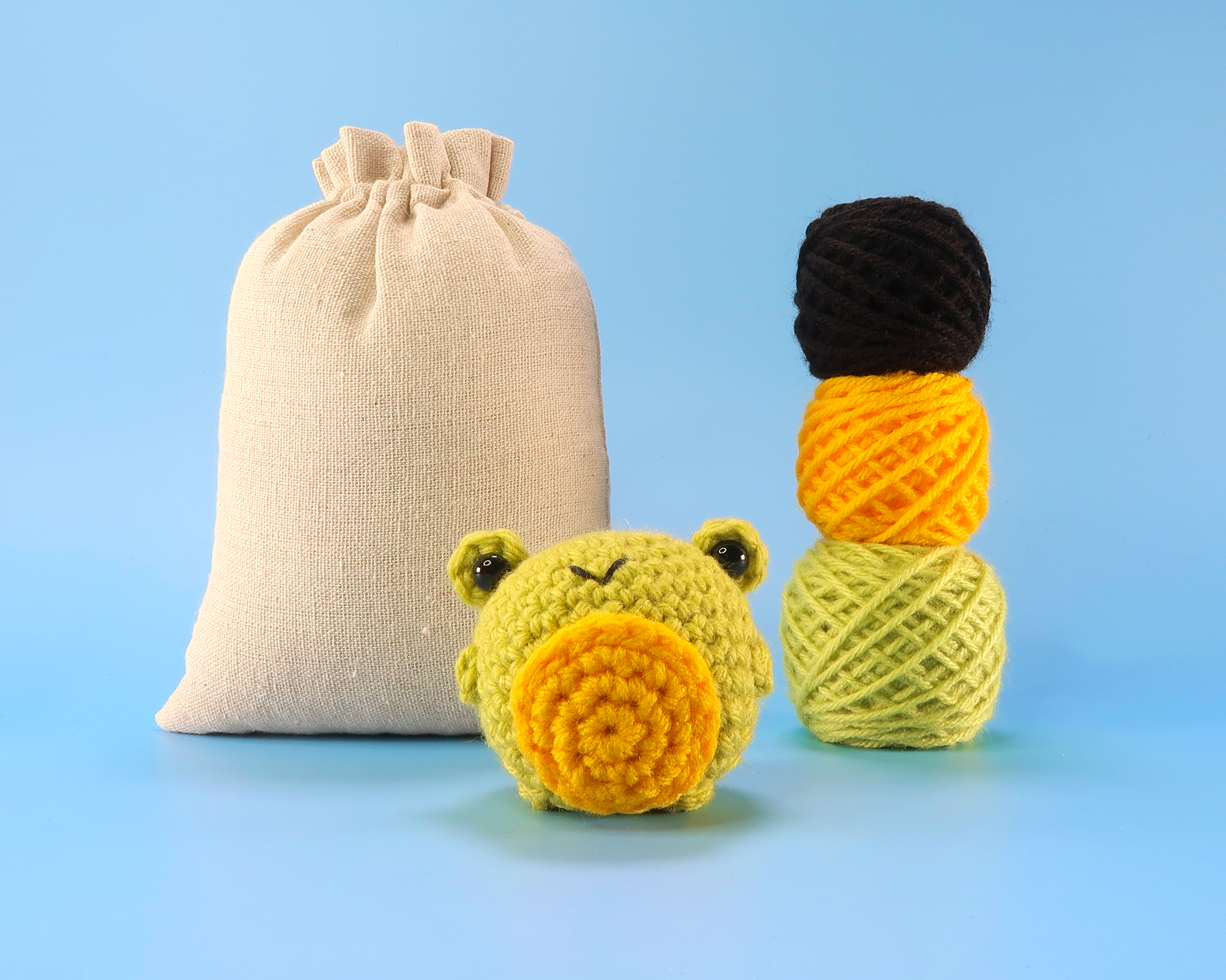 Kilolemo 3 Pcs Animals Beginner Crochet Kits, Crochet Starter Kit Learn to Crochet Sets Step-by-Step Video Tutorials for Adults Kids (Frog, Rat