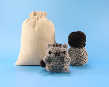 Grey Cat Crochet Kit & Pattern