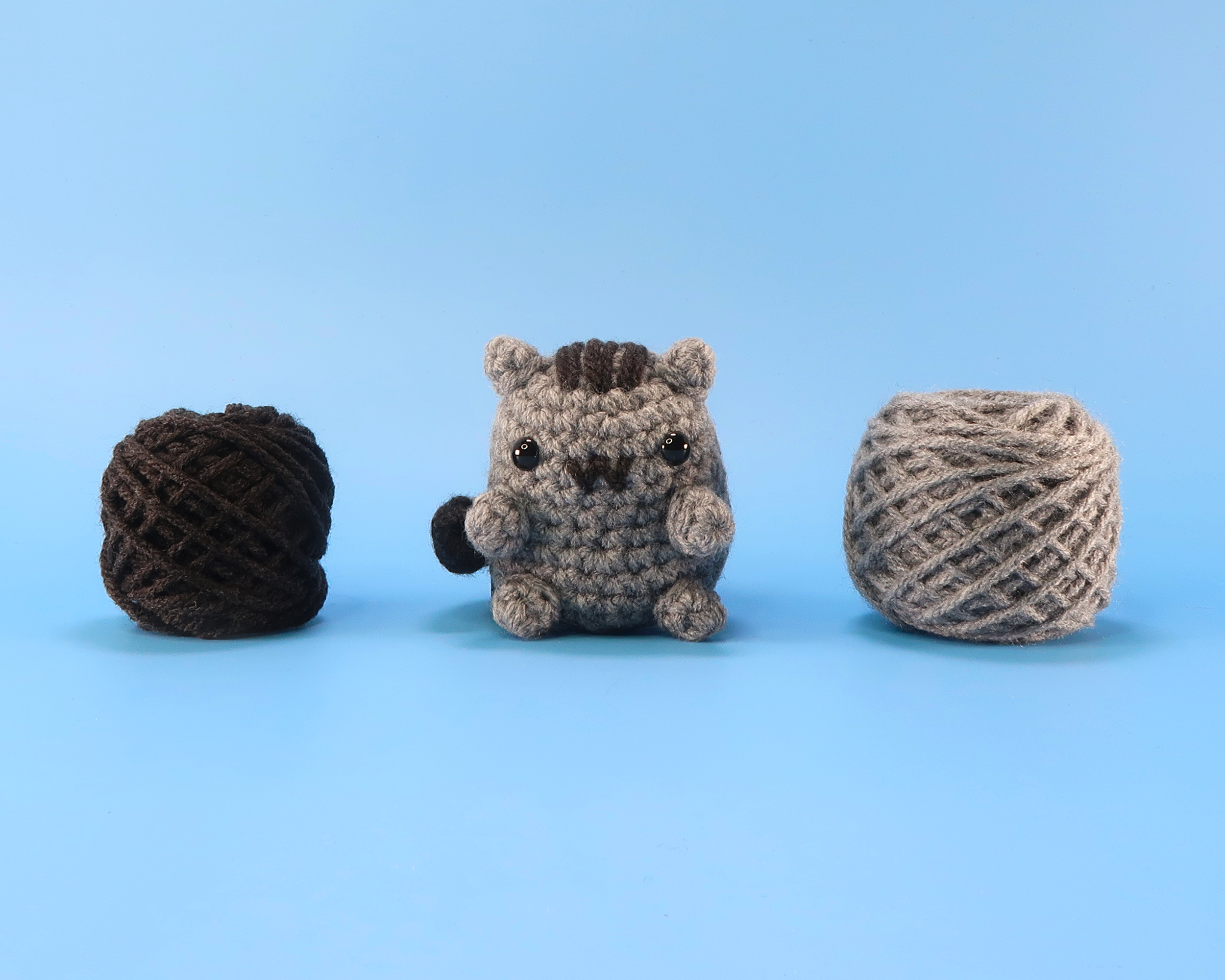 Grey Cat Crochet Kit & Pattern