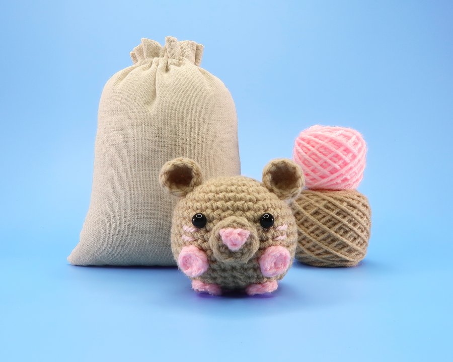 Mouse Ball Crochet Kit & Pattern