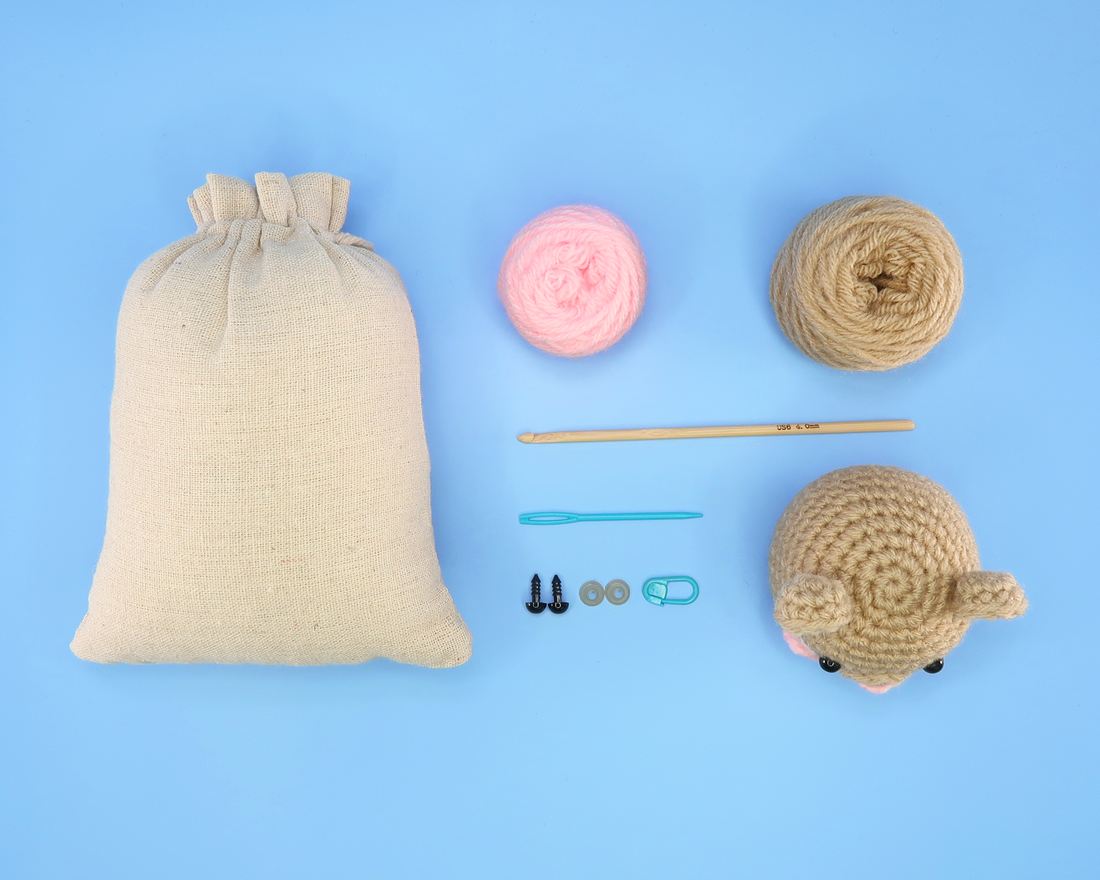 Mouse Ball Crochet Kit & Pattern