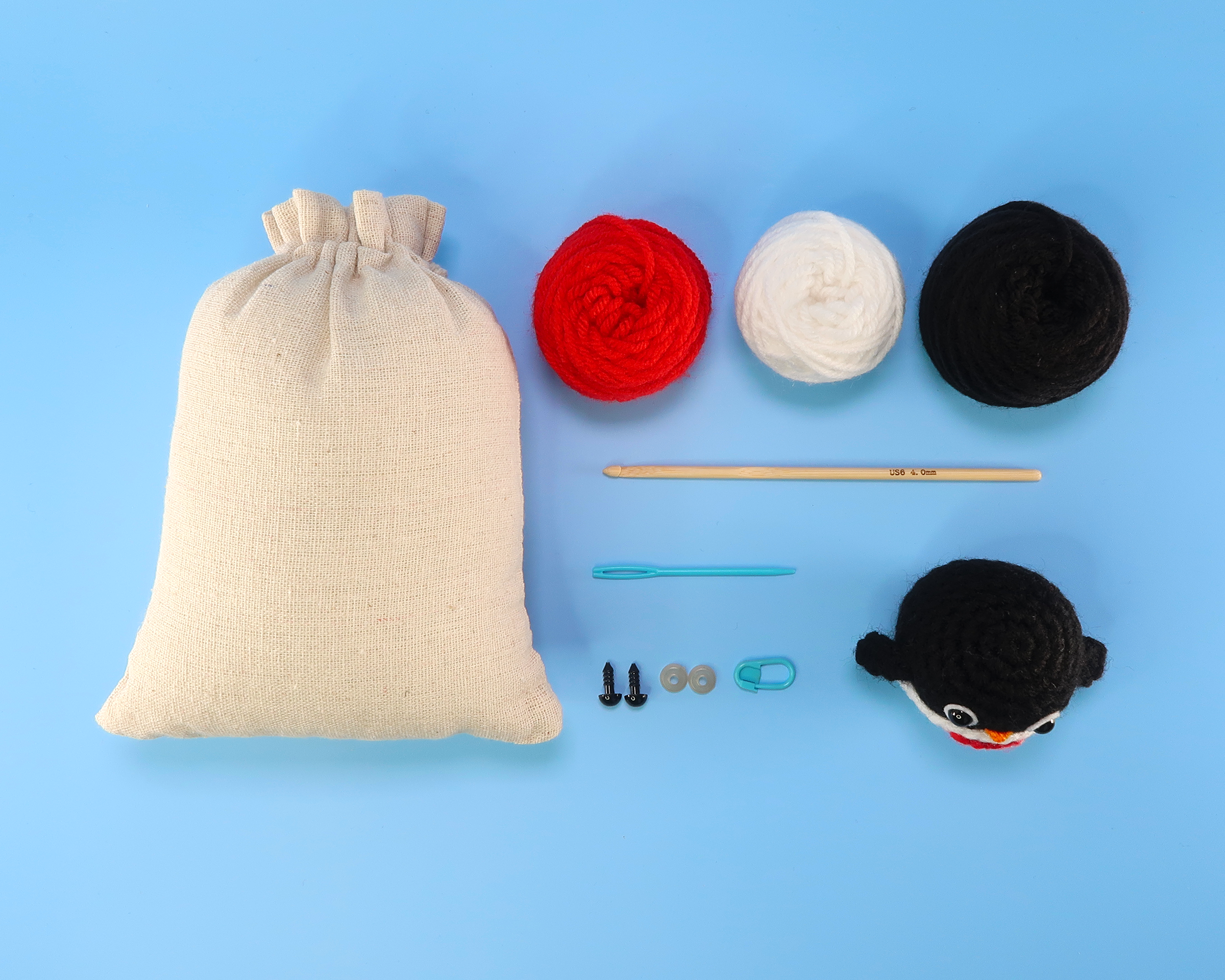 Mr. Penguin Crochet Kit & Pattern