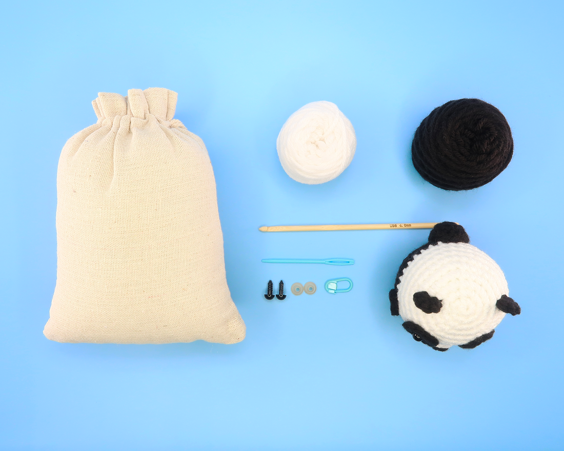 Panda Ball Crochet Kit & Pattern