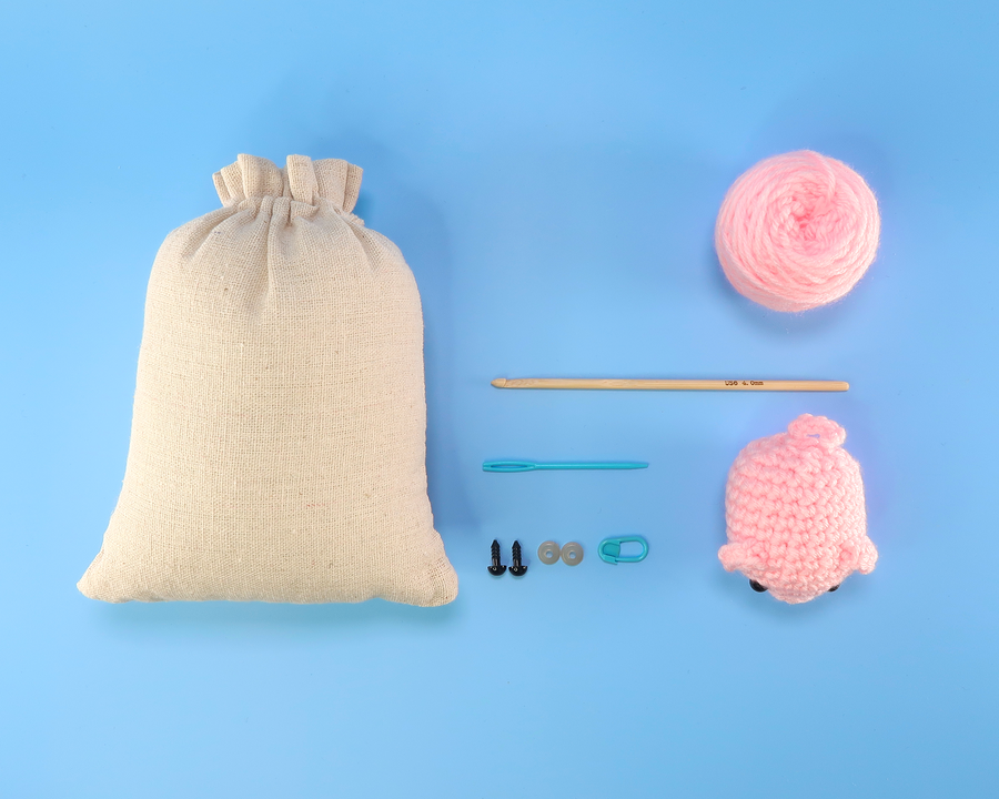 Baby Pig Crochet Kit & Pattern