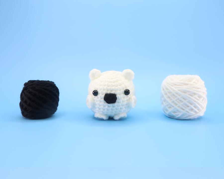 Polar Bear Ball Crochet Kit & Pattern