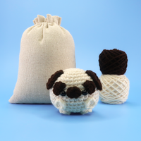 Pug Dog Ball Crochet Kit & Pattern