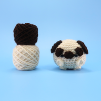 Pug Dog Ball Crochet Kit & Pattern