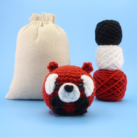 Red Panda Ball Crochet Kit & Pattern