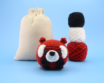 Red Panda Ball Crochet Kit & Pattern