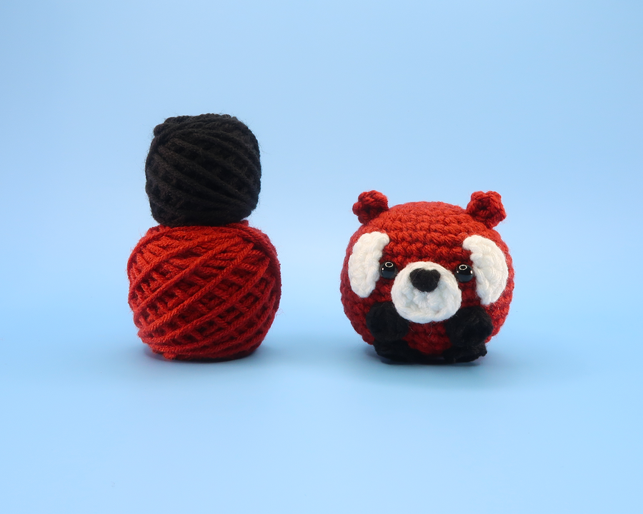 Red Panda Ball Crochet Kit & Pattern