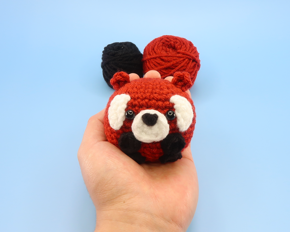 Red Panda Ball Crochet Kit & Pattern