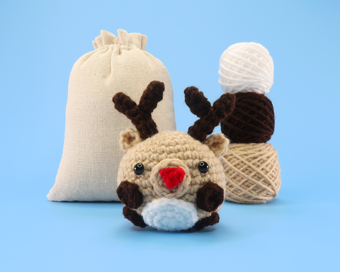Reindeer Ball Crochet Kit & Pattern