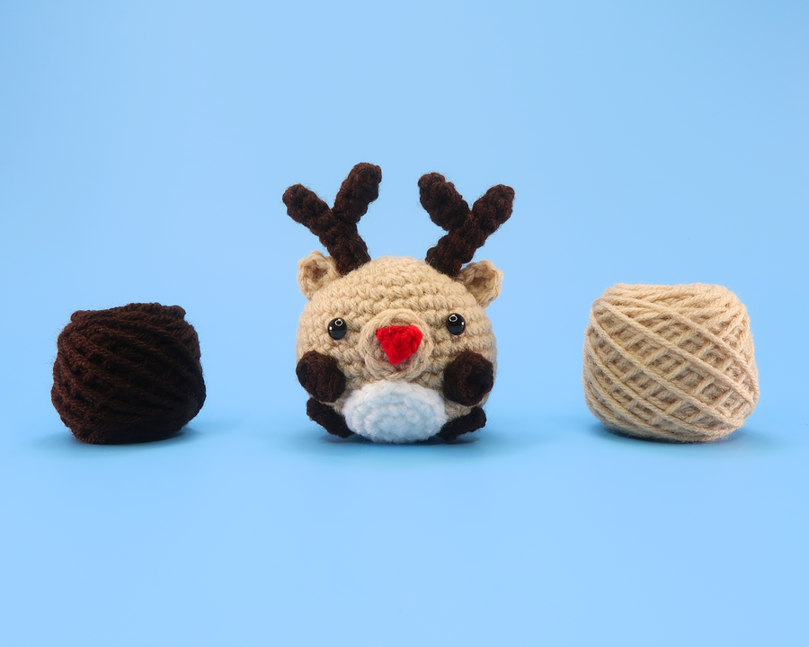 Reindeer Ball Crochet Kit & Pattern