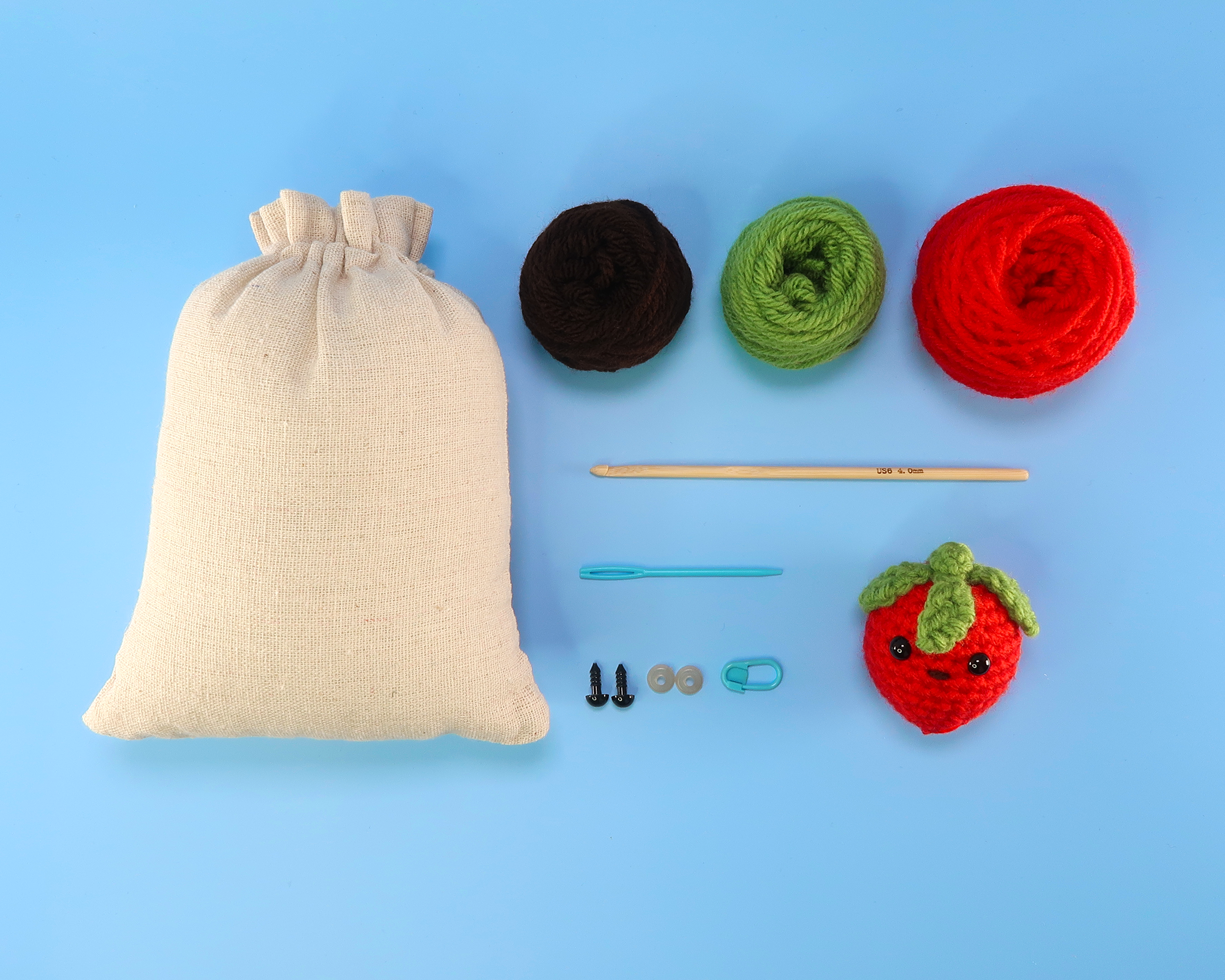 Strawberry Crochet Kit & Pattern